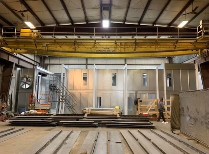 custom paint booth install