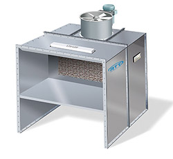 Open front industrial paint booth